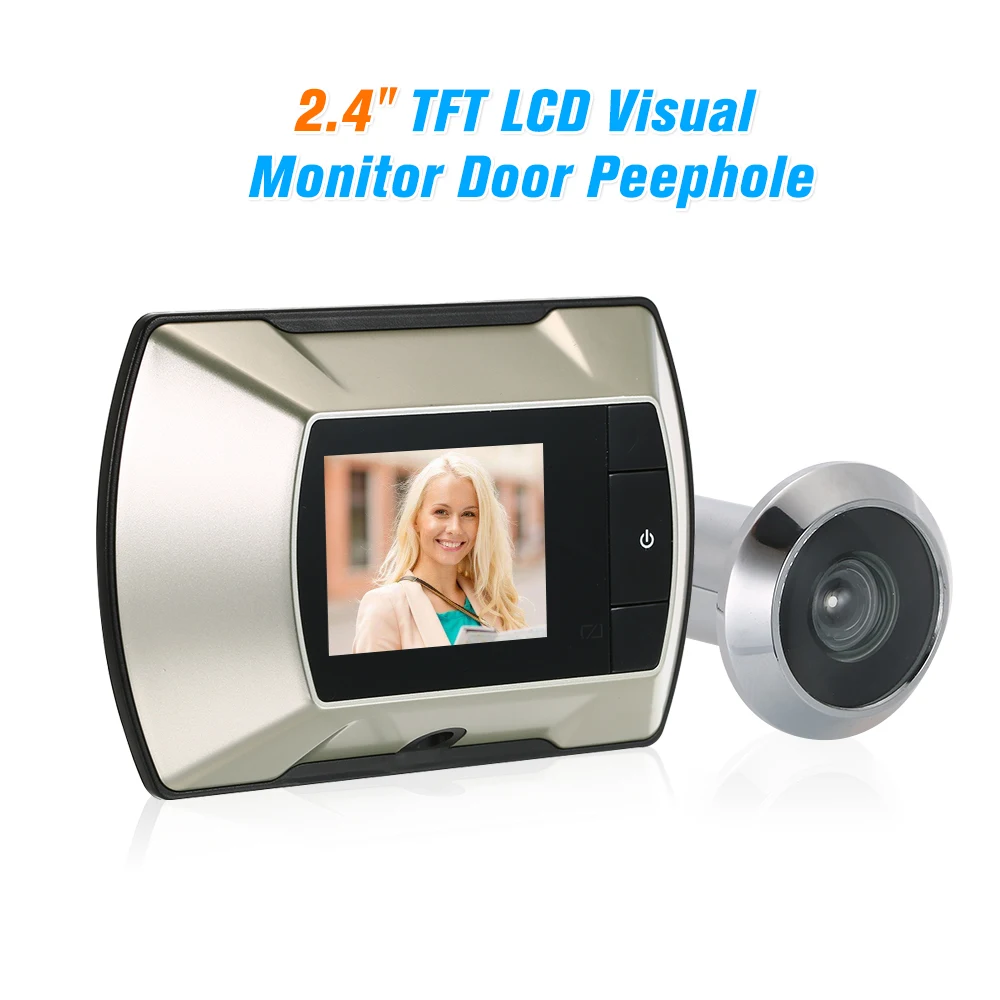 Visualizador de campainha digital sem fio, 2.4 "TFT LCD Visual Monitor, Porta Peephole, Visualizador elétrico, Câmera