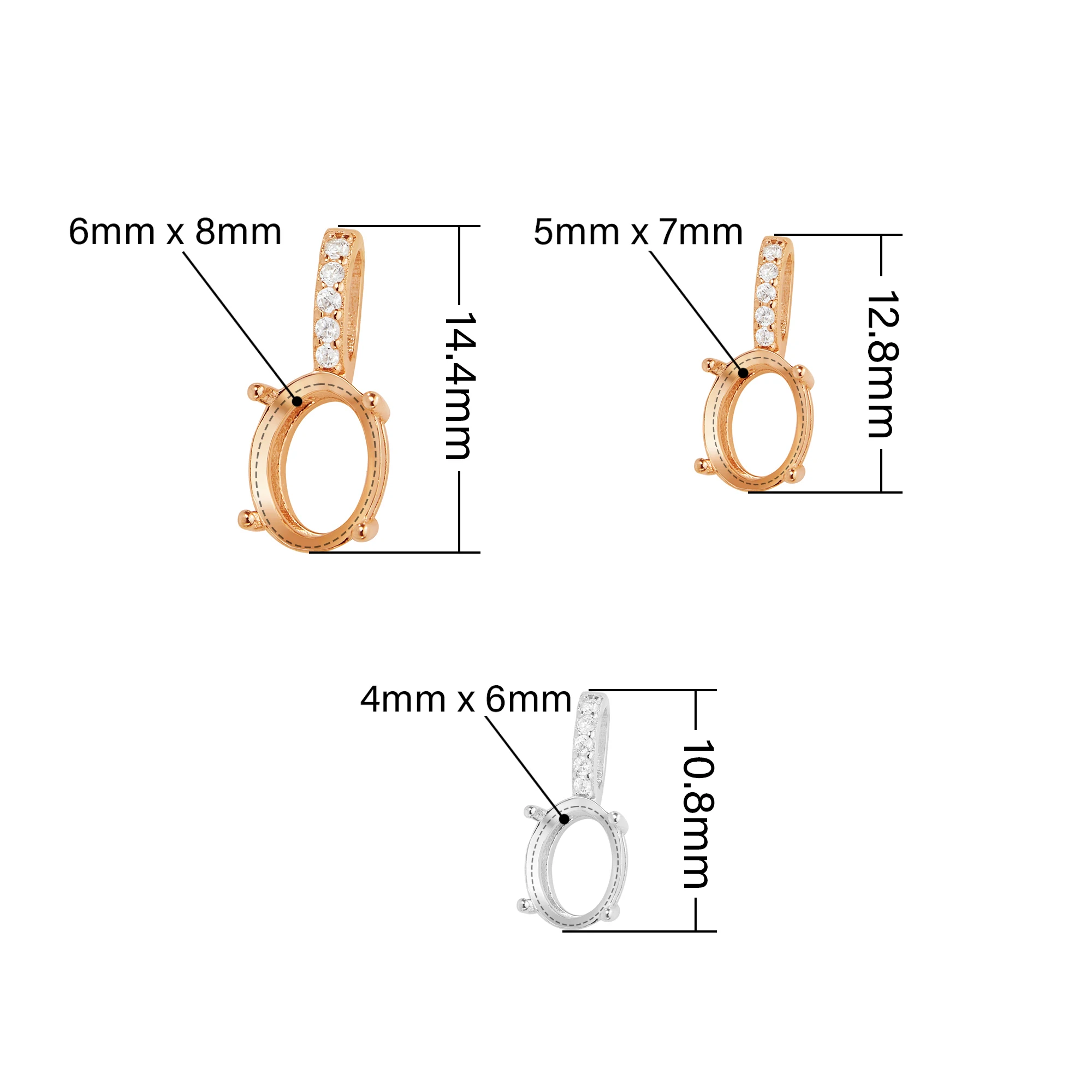 타원형 프롱 펜던트 베젤 설정, 솔리드 925 스털링  - Bezels Set Pendant 리뷰 및 가격