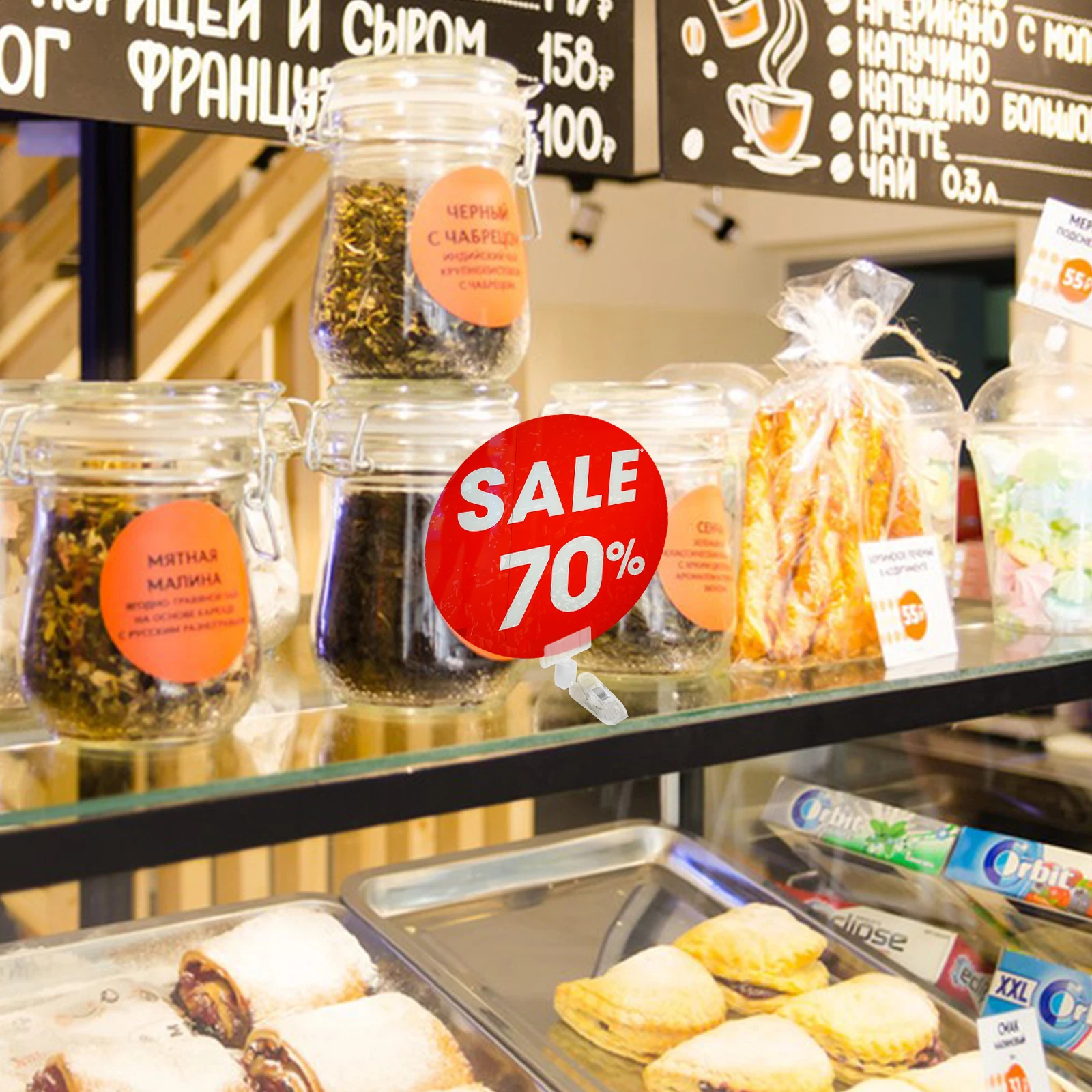 

12 Pcs Advertising Clips Rotatable Design for POP Price Tag Holder Card Display Name Badge Sign Clips Poster Holders Merchandise