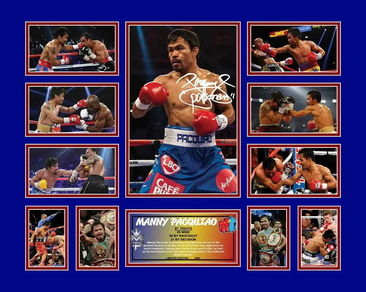MANNY PACQUIAO SIGNED Album  Poster Print Memento Art Silk Poster Wall Art Home Decorative Painting