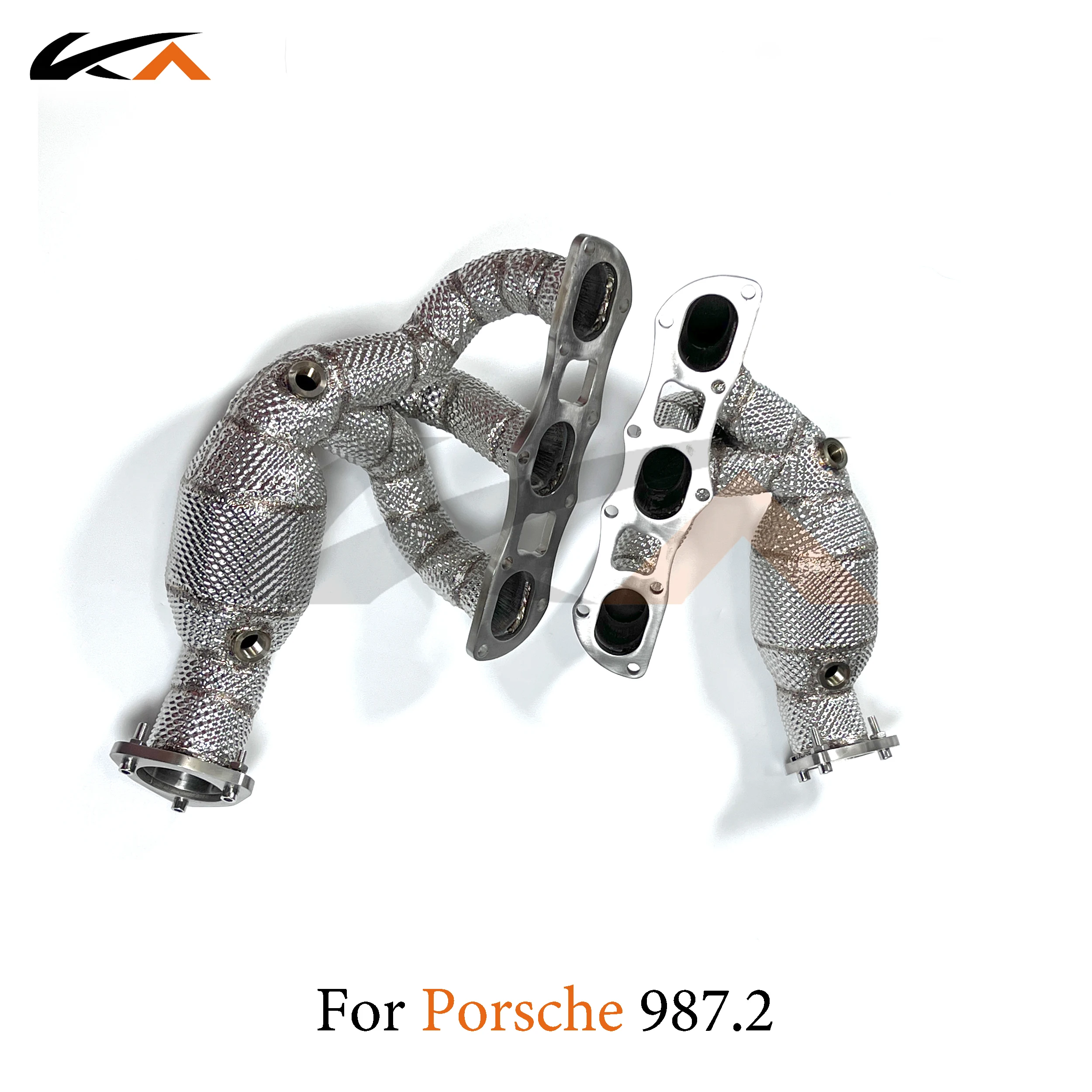 KA Tuning manifold exhaust system stainless steel headers for Porsche Boxster Cayman 987 987.1 987.2 performance parts catalysis