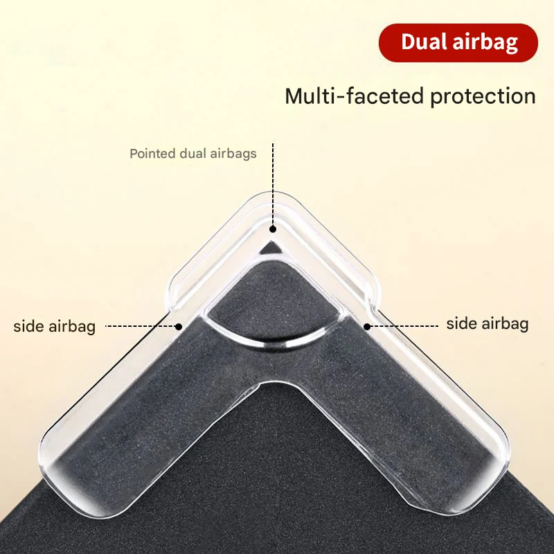 4 قطعة حامي ركن النافذة الأطفال المضادة للتصادم وسادة هوائية شفافة الجدول الزاوية متفوقا لينة سيليكون صالح ذاتية اللصق #3