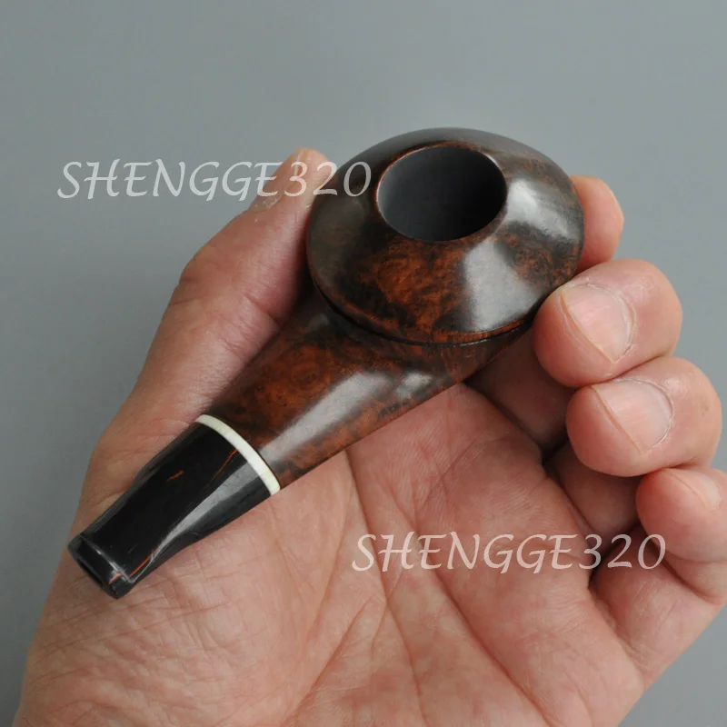 أنبوب تبغ خشبي مصنوع يدويًا من جذور برير بولدوج قصير لتدفئة الأنف من كمبرلاند جذع قصير #6