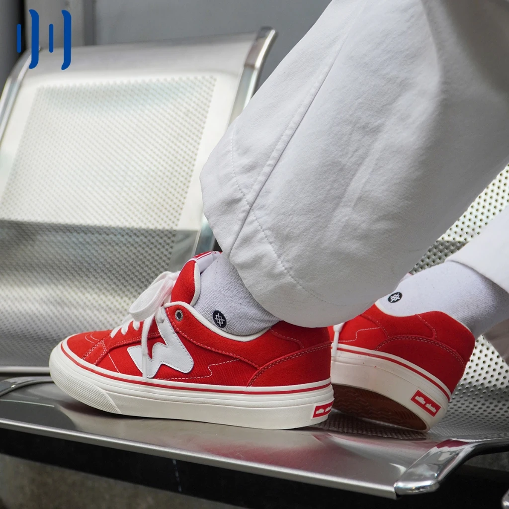 Ollieskate Red Suede Canvas Skateboard Shoes for Men & Women Casual Streetwear Sneakers view 5