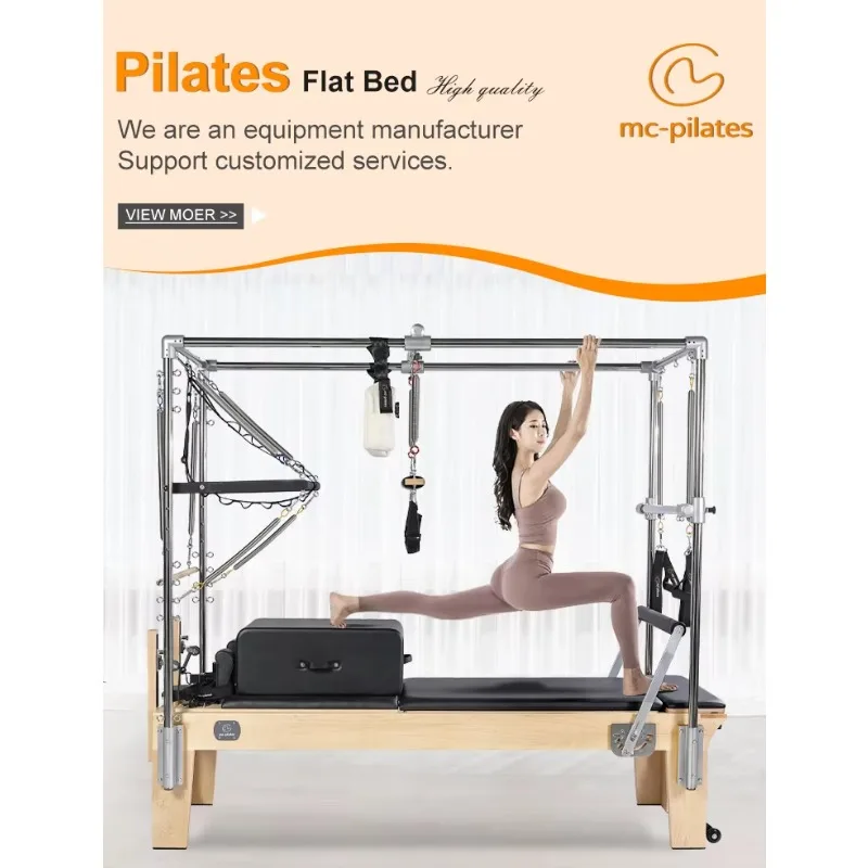 YTYIN مخصص بيلاتيس المصلح 3 في 1 معدات الصالة الرياضية سرير أساسي متعدد الوظائف لتمارين اللياقة البدنية المنزلية