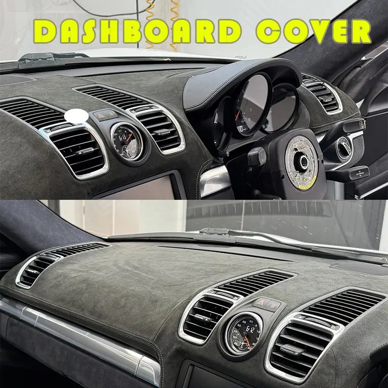 

Чехол на приборную панель автомобиля из алькантары на заказ для Porsche BOXSTER 2013-2015, коврик «сделай сам», подушка с абажуром, ковры, аксессуары для стайлинга автомобилей