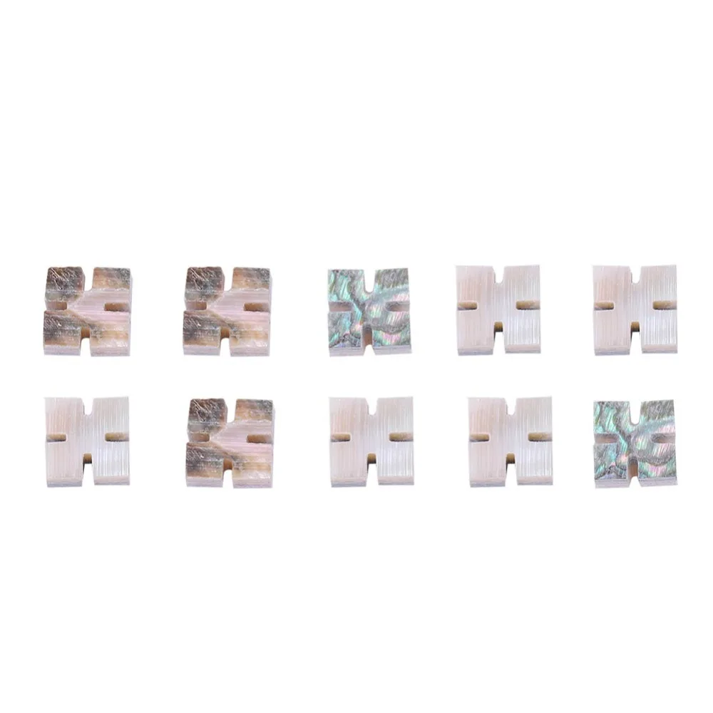 10PCS Square Shape Guitar Fretboard Inlay Dots 5 * 5 * 2 mm(0.20 * 0.20 * 0.08 in) Abalone Shell Color Fret Dots