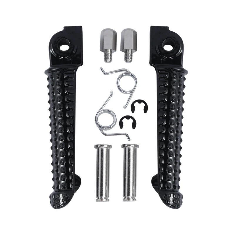 Black Front Footrest Foot Pegs Fit For Yamaha YZF-R6 YZF-R1 YZF R6S 2003-2008