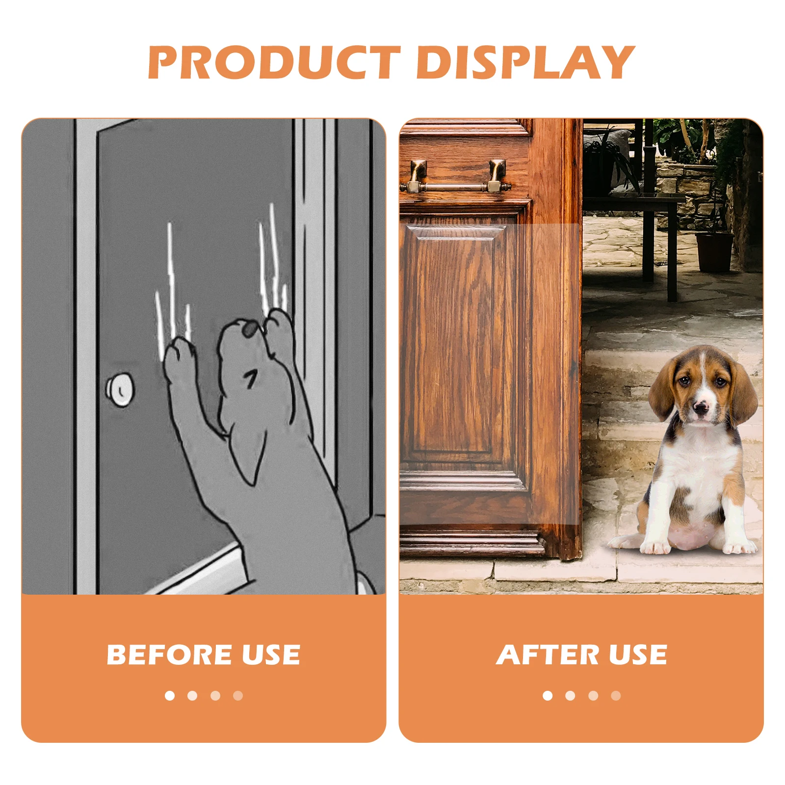 

2Pcs Pet Scratch Door Sticker Waterproof PVC Door Protector for Dog Scratching Damage Resistant Shield for Furniture