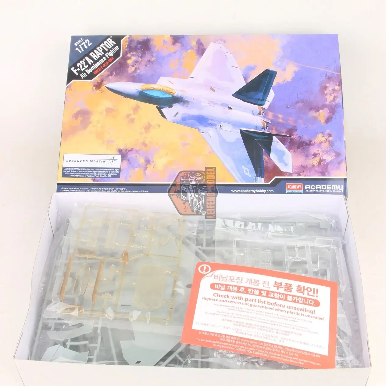 Academy Hobby 12423 1/72 F-22A RAPTOR AIR DOMINANCE FIGHTER