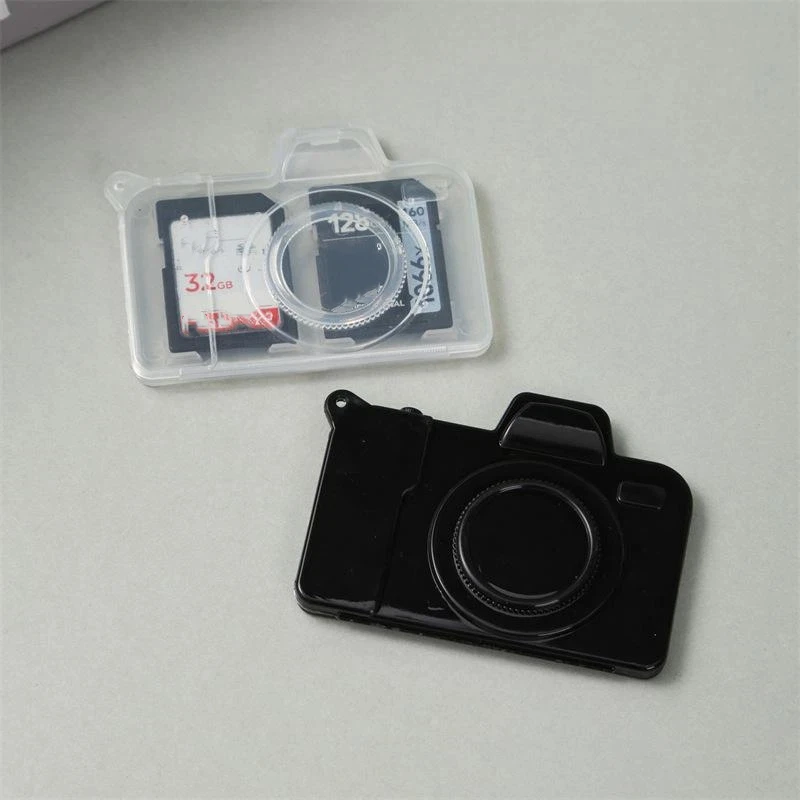 New Camera Shaped Compact Card Holder Organizer Portable Camera Card Storage Case