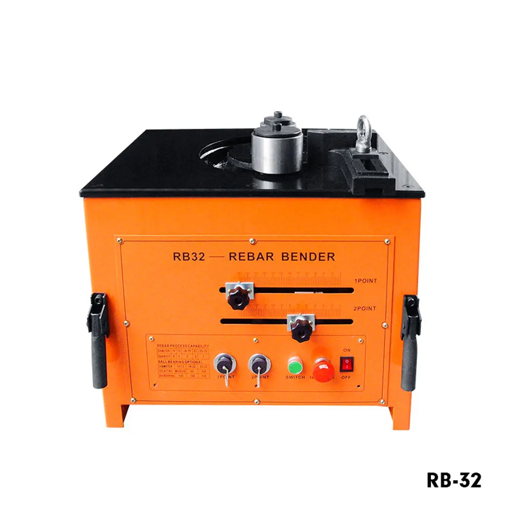 220V/110V Rebar Bending Machine 1700W/1800W Desktop Hoop Bender angle 0-180° Bending diameter 6-25mm foot switch RB25/RB35