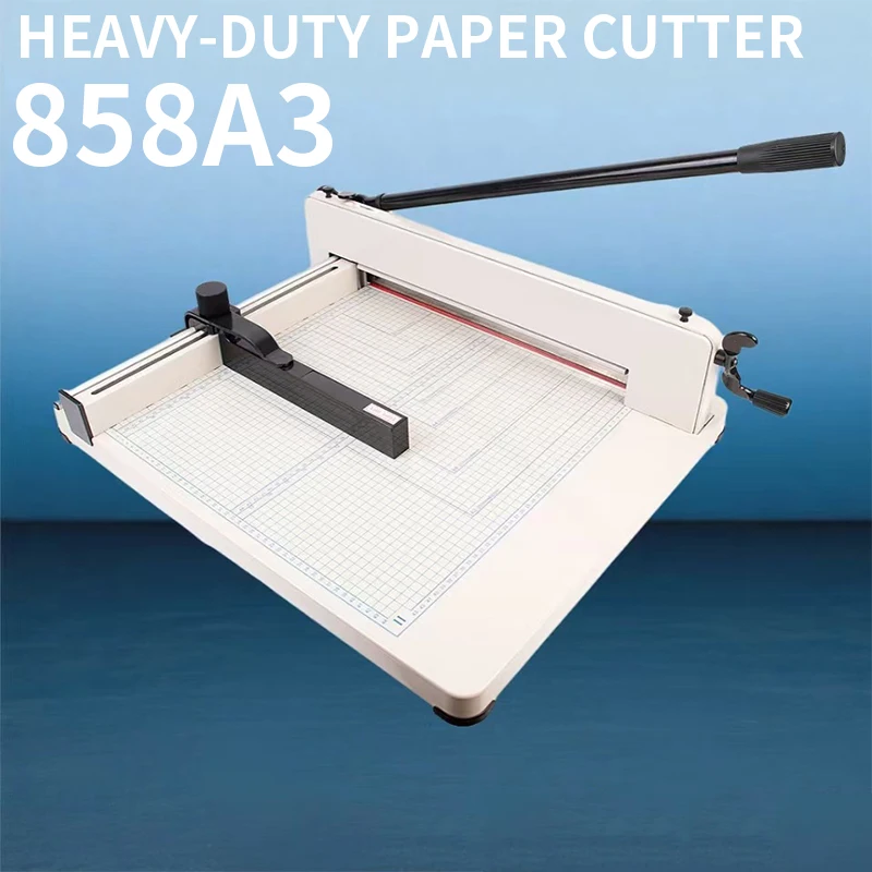 858A4/A3 Heavy-Duty Paper Cutter, Manual Business Card Cutter, Professional Photo Album/Portfolio Cutter, 4CM Cutting Thickness