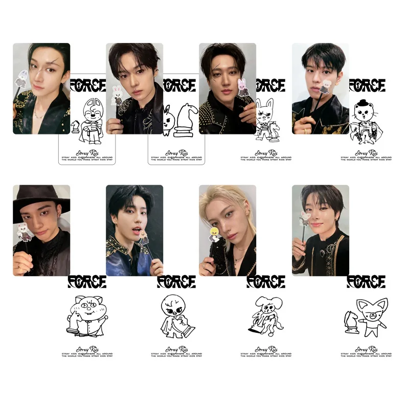 8 new Stray Kids SKZOO Kpop Felix BangChan celebrity tour cards, photo cards, collectible cards, LOMO cards, gifts
