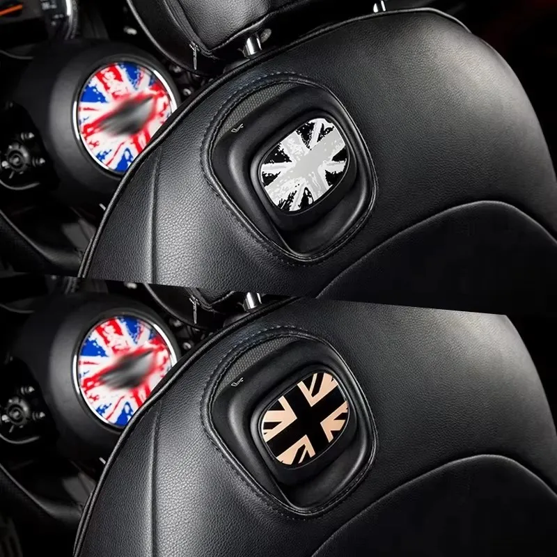 2 Pcs Car Seat Back Epoxy Handle Decoration Sticker For Mini Cooper S ONE F56 F57 Car Accessories Interior Styling Modification