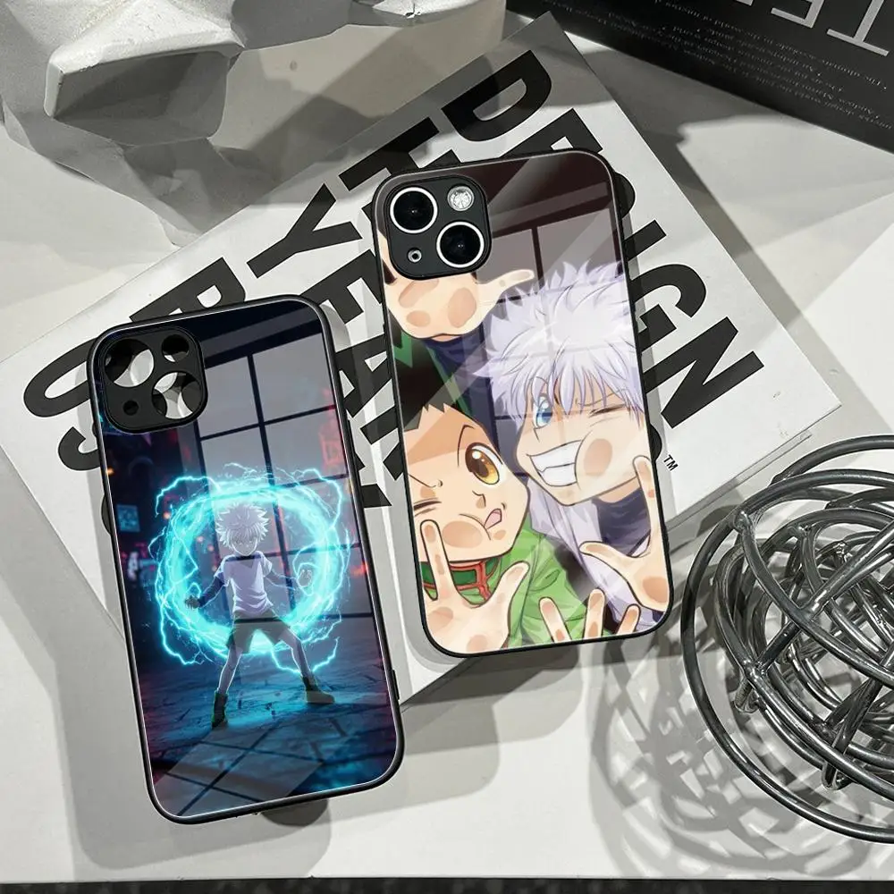 

HD Glass phone case K-Killua Z-Zoldyck Phone Case Black That Fits For IPhone 17,16,15,11,13,14 Pro Max,Plus,X,Xr,Xs Max,13Mini