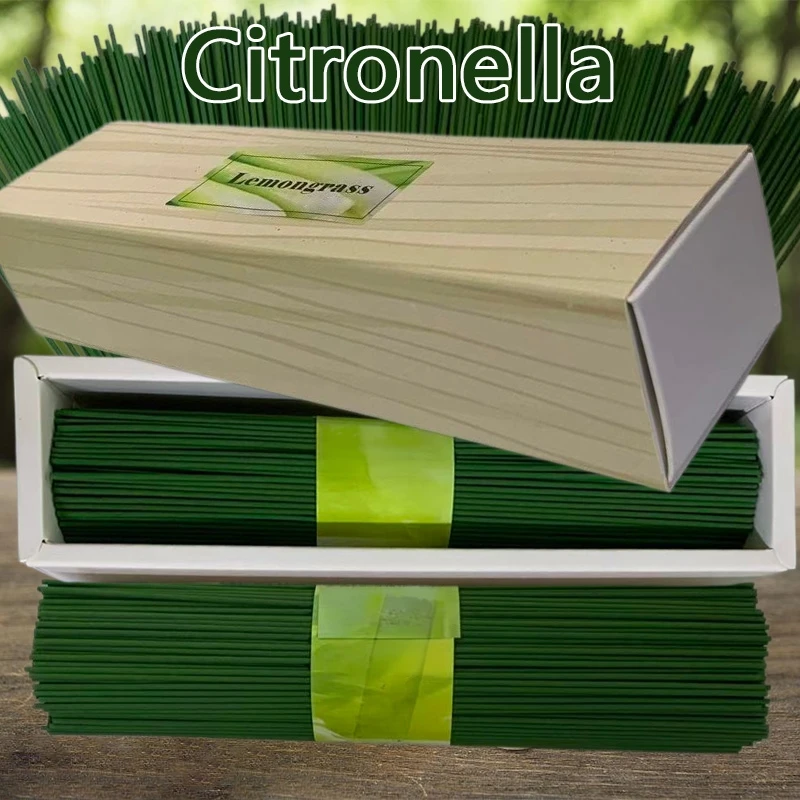 400 Stück Verlängerte Zitronella-Öl-Zitronengras-Stäbchen, für Camping, Terrasse, Pool & Outdoor-Aktivitäten - Luftreinigend, Entspannend, Feiertagsdekoration