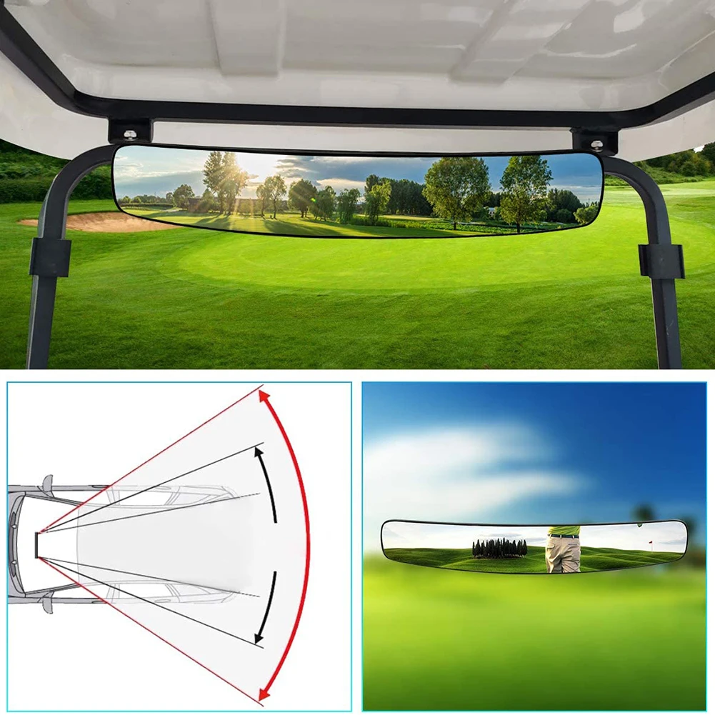 Golf Cart Mirror Universal Folding Rear View Mirror Side Mirrors Extra Wide Golf Cart Rear View Mirror Fits For Club Car