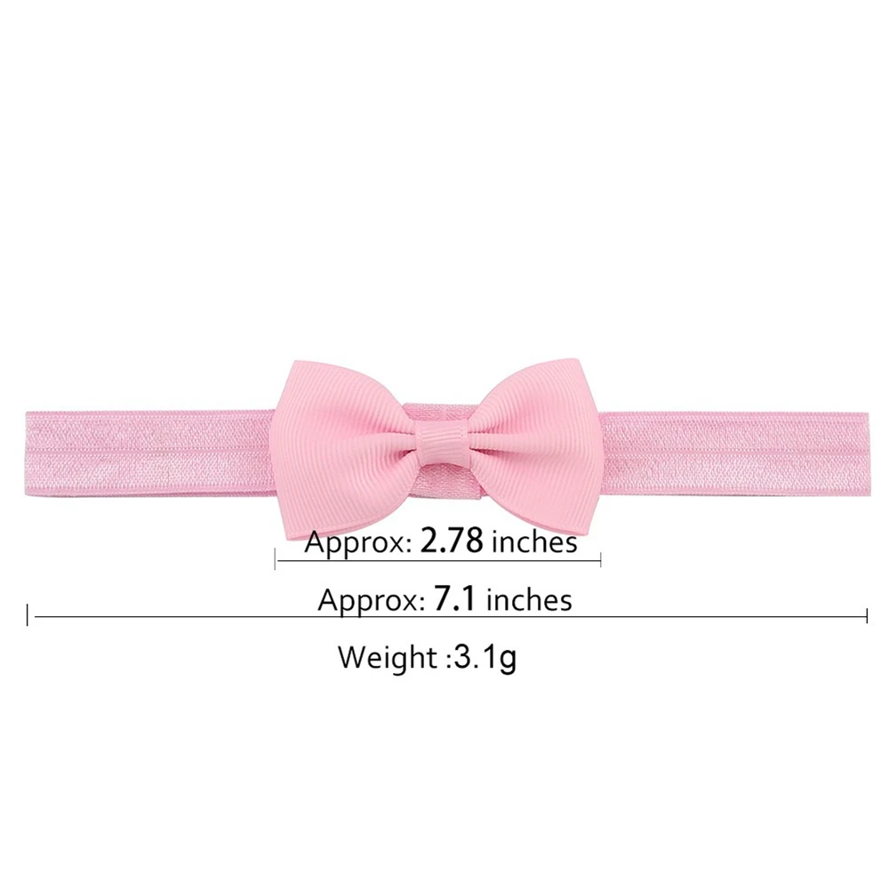 20PCS Ribbon Bows Baby Girls Headband Elastic Handmade Kids Newborn Infant Hairbands Toddler Hair Accessories Photo Props