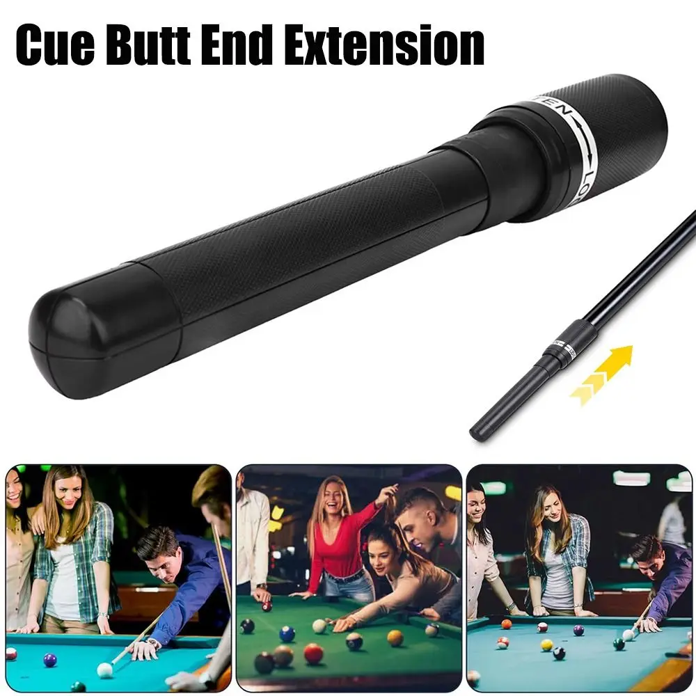 

Удобный удлинитель для кия, черный, общий удлинитель для бильярдного кия с резиновой крышкой, удлиненный руль для бильярдного кия