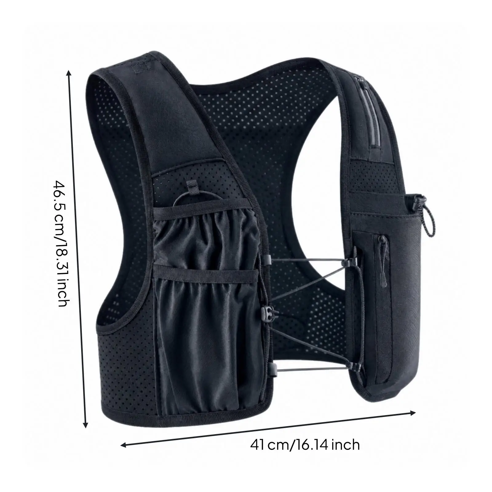 Lightweight Reflective Hydration Vest for Running Cycling with Adjustable Mesh Storage Pockets Outdoor Gear