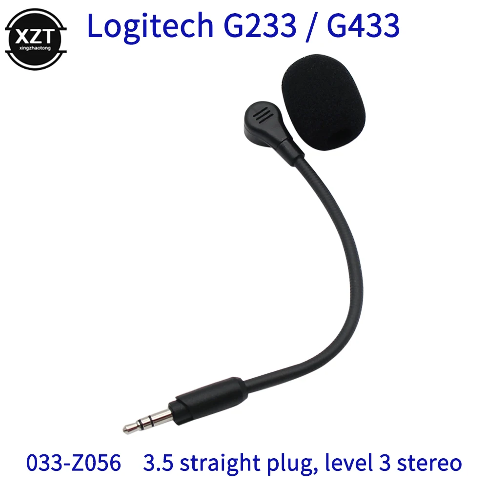 3.5mm Detachable Microphone Aplicable for Logitech G433 G233 GPro GPROX G 433 233 Pro X Gaming Headphones