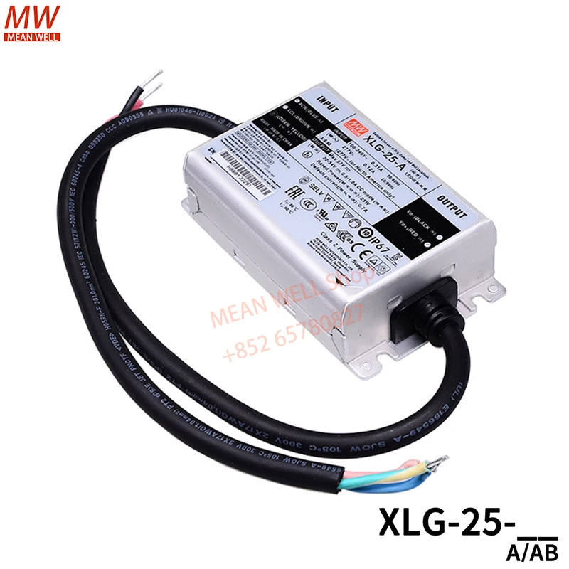 Original MEAN WELL 25W Constant Current Mode LED Driver Switching Power Supply XLG-25-A XLG-25-AB