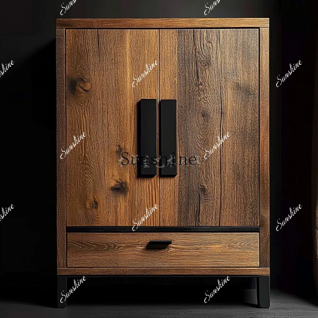 

Wabi Sand Wind All Solid Wood Storage Side Cabinet Living Room B & B Dining Side Cabinet FT