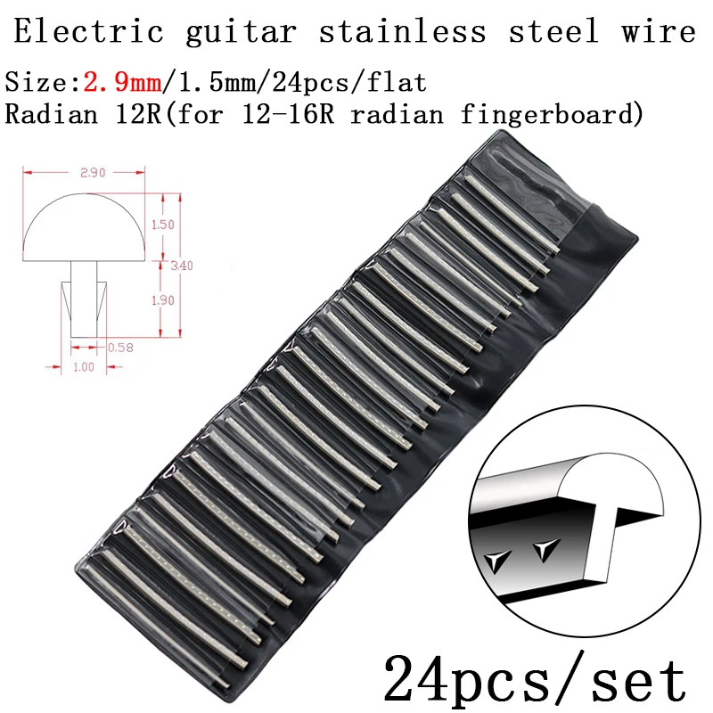 Bunddraht für E-Gitarre, Nickel-Silber, Edelstahl, 2,4 mm, 2,7 mm, 2,9 mm, HUATOOL – Detail 7