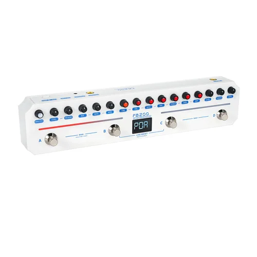 FLAMMA Bass Procesador multiefecto Pedal Board 20 Bass Amp/Cab Modelo 19 Efectos Función OTG Aplicación Compatible Recargable para Basses