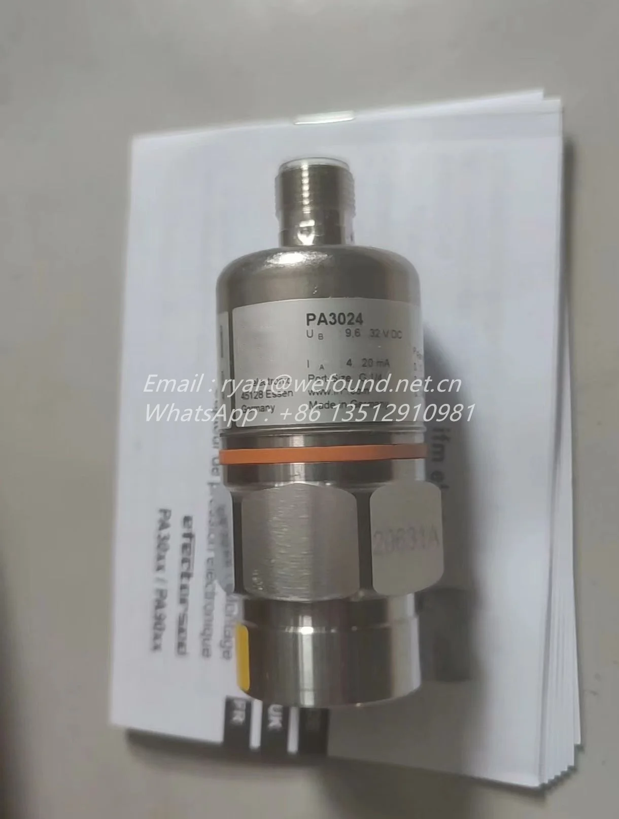 PA3024  Pressure transmitter with ceramic measuring cell  PA-010-RBR14-A-ZVG/US/ /V