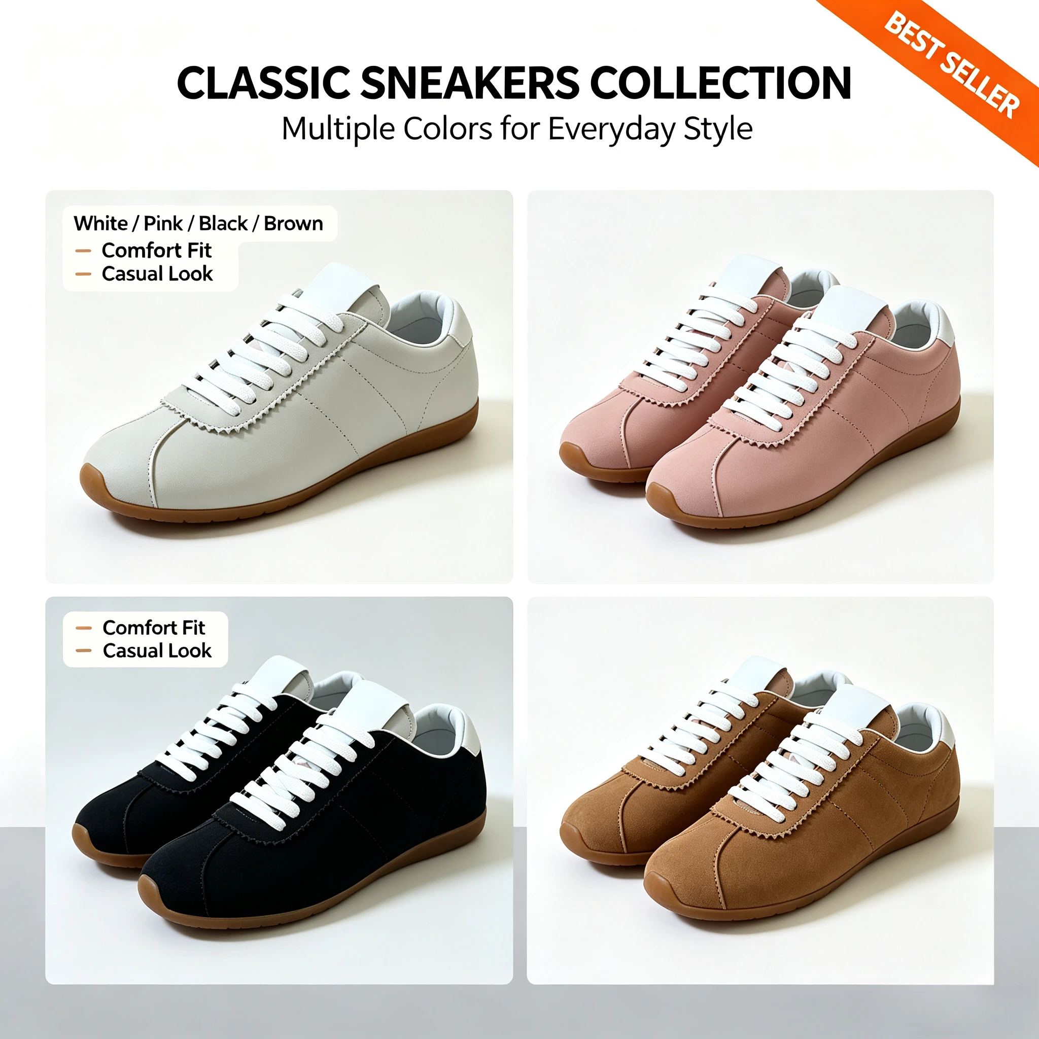 Luxury Women's Sneakers, Outdoor Casual Running Shoes, Breathable and Comfortable, Made of Calfskin, Perfect Summer Gift view 3