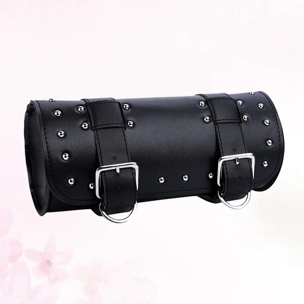 Motorcycle Waterproof Bag Pouch 13X31 Cm Hanging Motorbike Storage with Straps Black