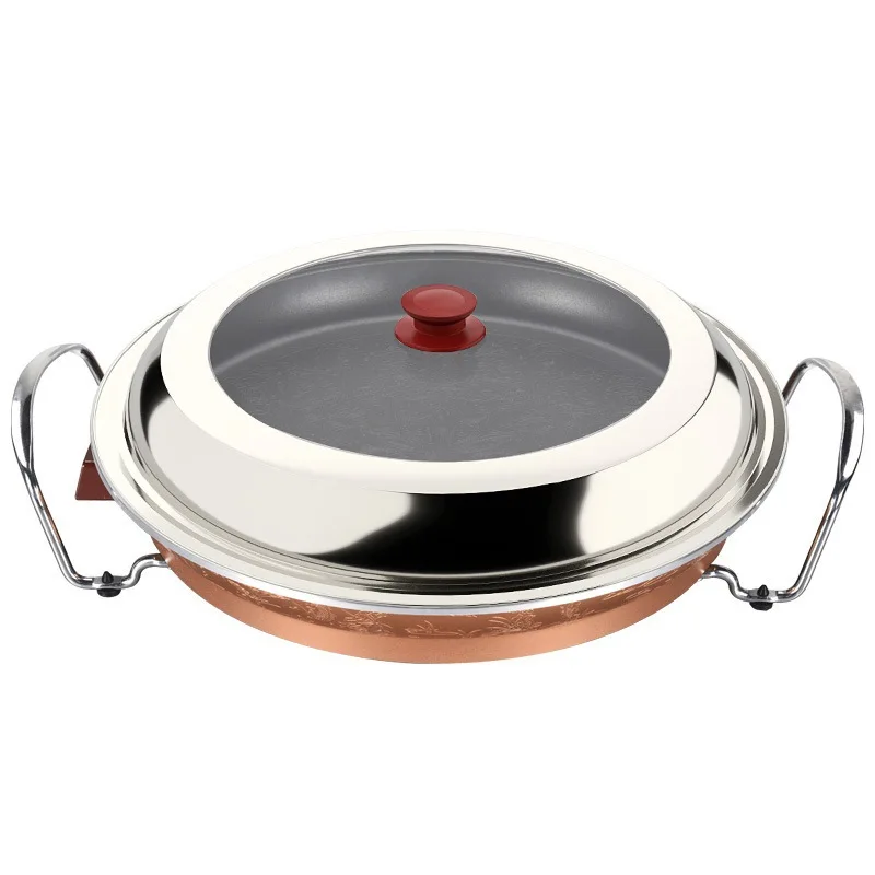 Sartén eléctrica King size, sartén eléctrica para hornear, tortitas multifuncionales coreanas, calefacción doméstica de fondo plano