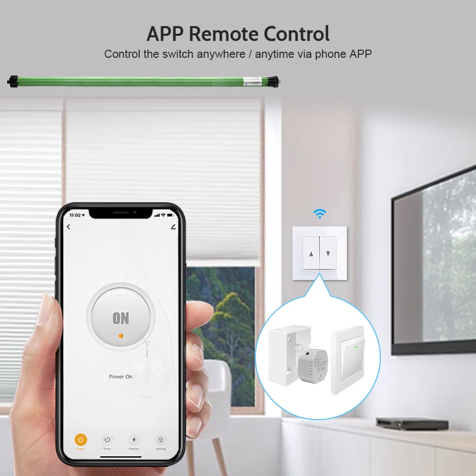 Tuya WiFi Smart Curtains Switch Module Smart Curtain Connected Window Roller Blinds Electric Shutter Motor for Google Home Alexa