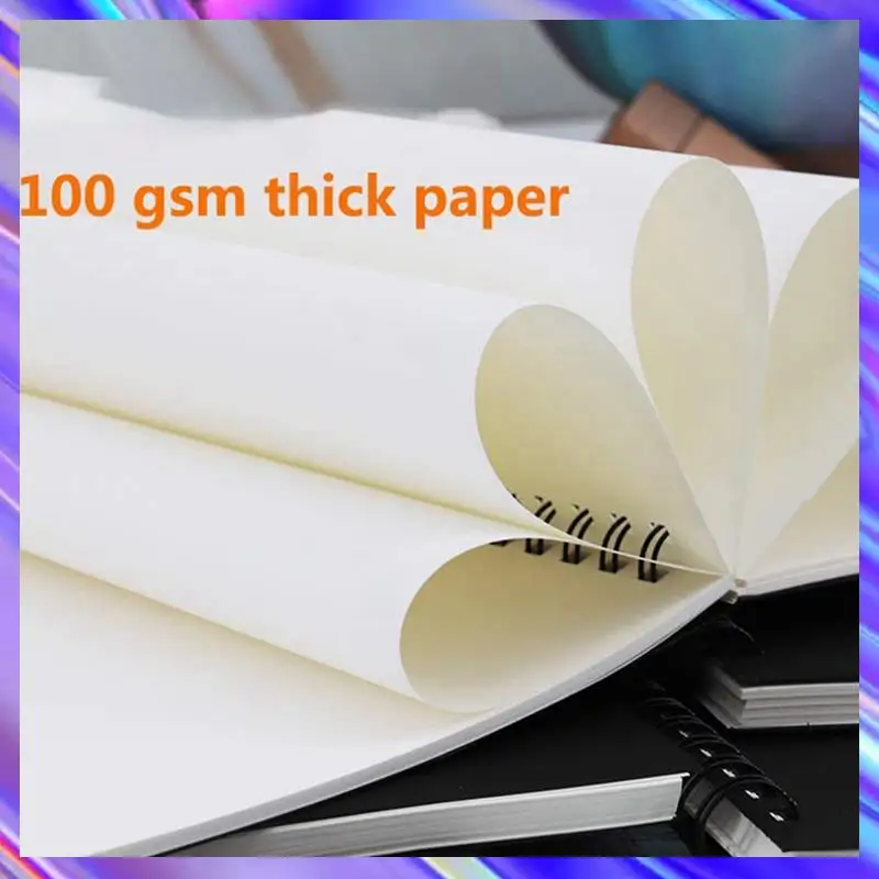 

15Pcs A5 Black Spiral Notebook Blank Sketchbook Unruled Journal Pack Thick Blank Paper 50 Sheet 100 Unlined Pages