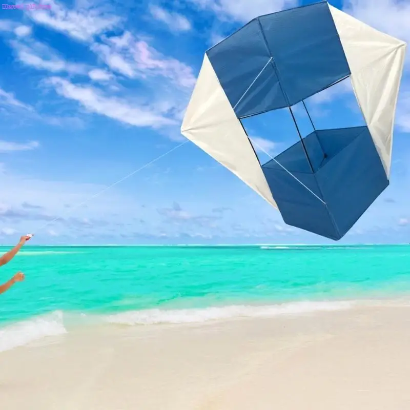 D0JC Stereo Cube Box Kite Huge Outdoor Soft Flying Kite for Kids and Adults