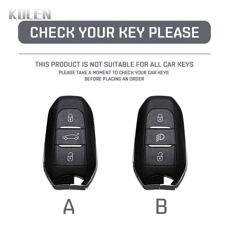 ABS Carbon Fiber Car Key Case Cover For Peugeot 2008 3008 4008 5008 308 408 508 Citroen C1 C2 C4 C6 C3-XR Picasso Grand DS3 DS5