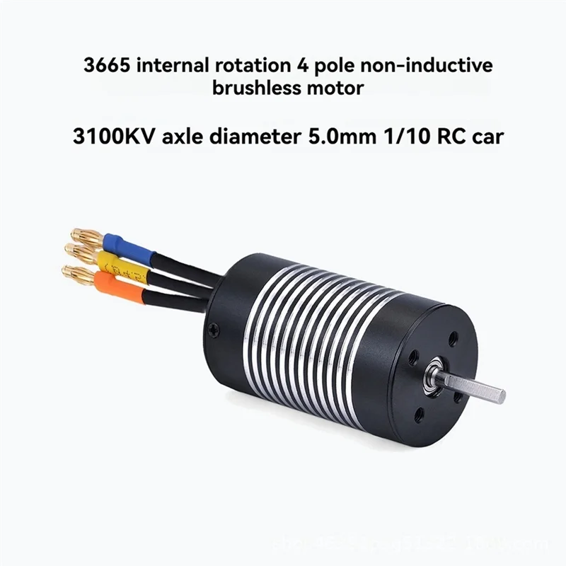 

3665 Internal 4-Pole Motor Non-Inductive Brushless Motor Axle Diameter 3.175Mm1/14 1/12RC Automotive 3665 2600KV