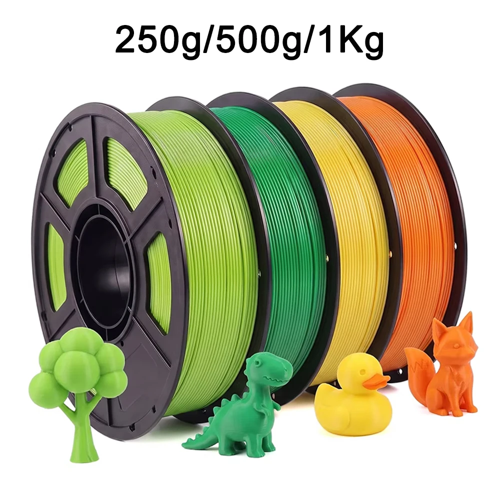 250g 500g 1kg PLA Orange Yellow Grass Green and Apple Green 3D Printer Filament  1.75mm 3D Printing Filament vacuum packaging