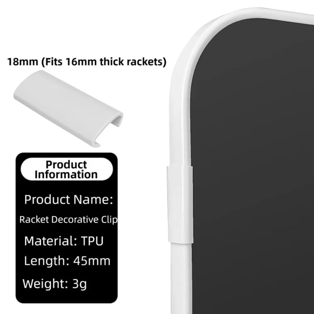 3Pcs Weighted Blocks Pickleball Paddle Edge Protector Decorative Colorful Shock Absorption Edge Protector Clips 16mm Fit