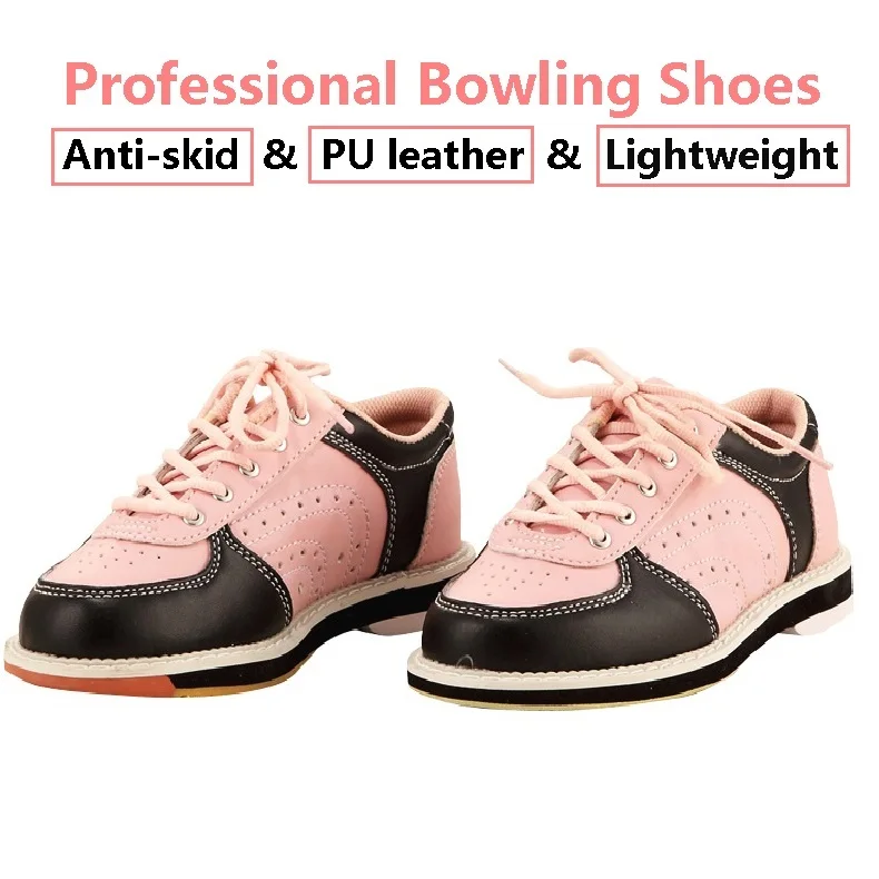 

Professional Bowling Shoes for Women PU Leather Skidproof Sole Sneakers Ladies Breathable Soft Bowling Shoes Sports Trainers