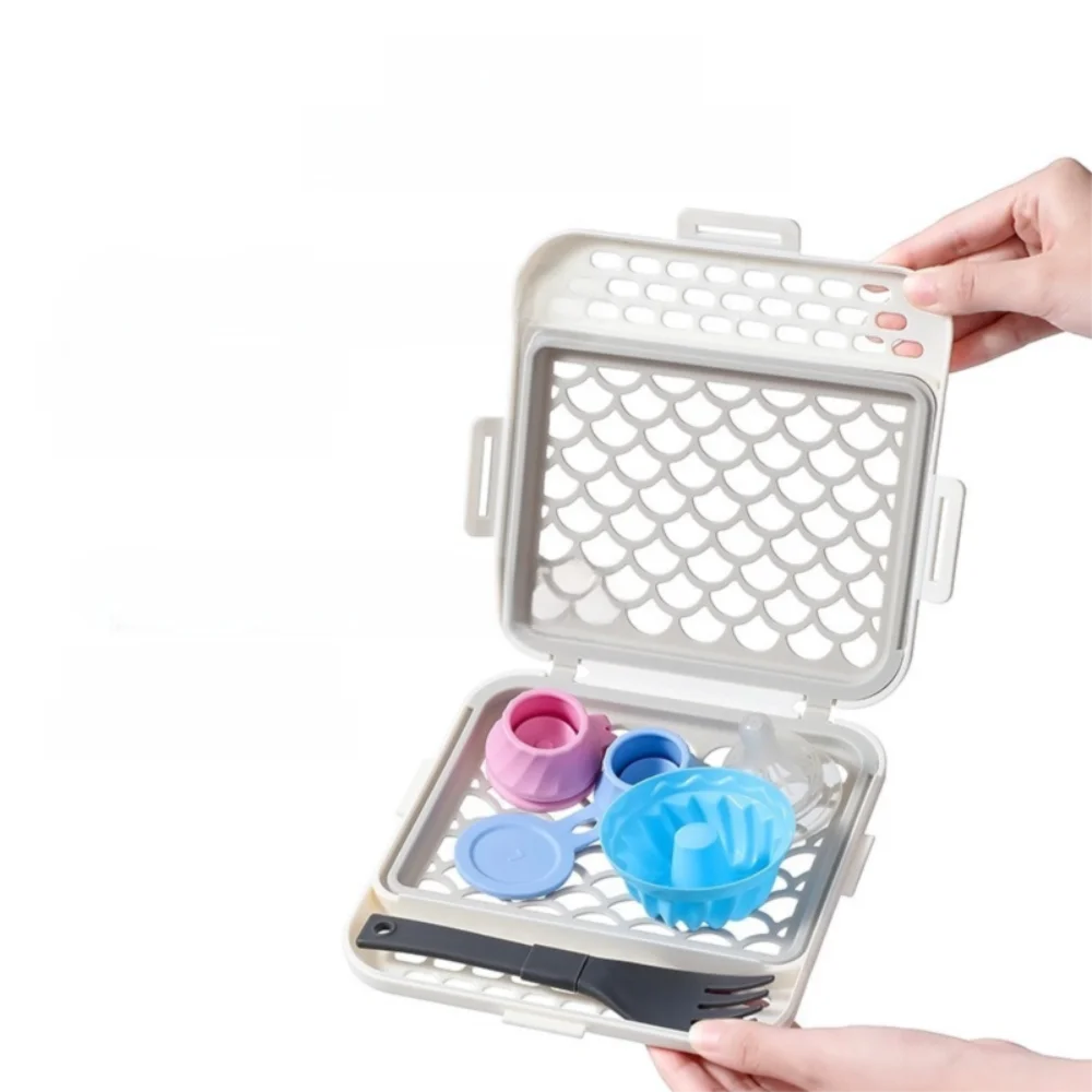 

Food-grade Silicone Silicone Mesh Box Mesh Design Drain Mesh Dishwasher Cutlery Basket Spoon Drain Bag Small Items