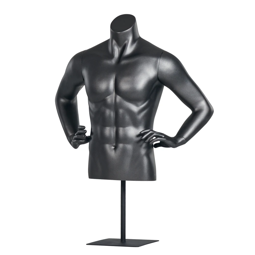 Factory direct sales black half-body big muscle male mannequin