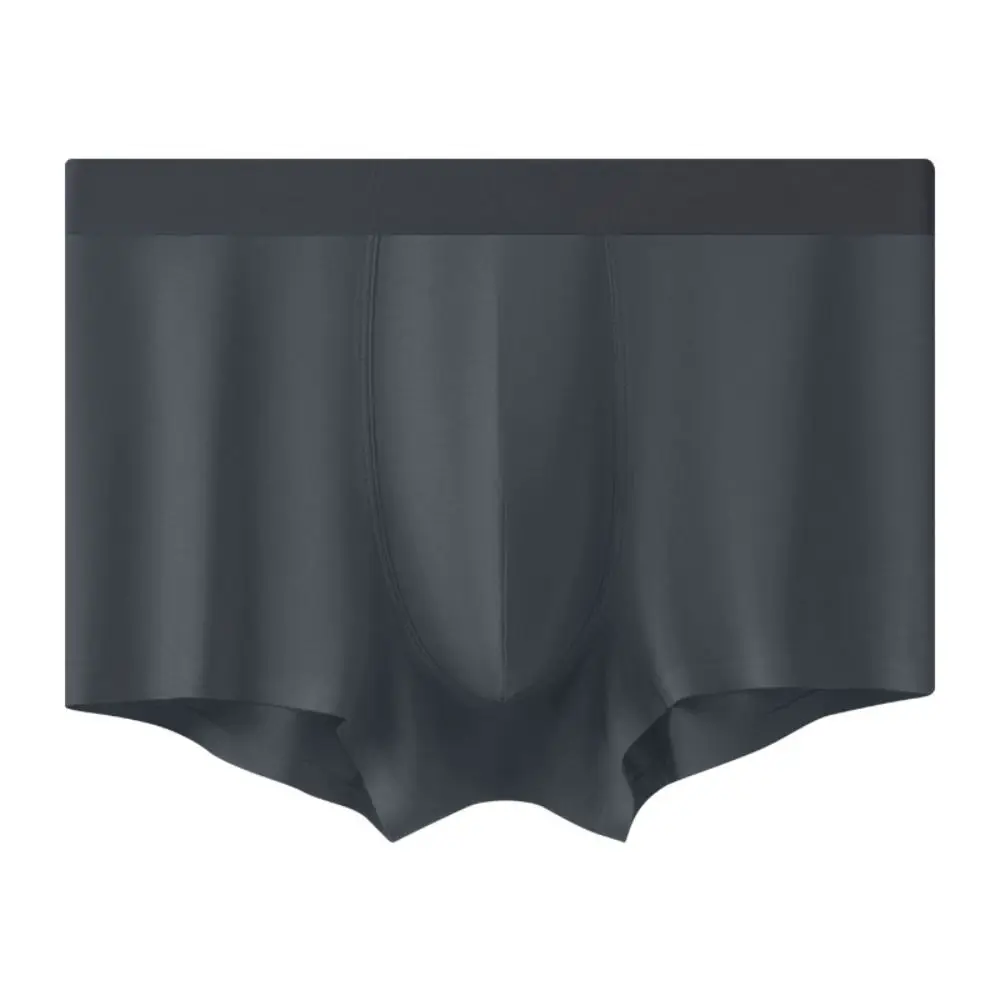 

3PCS Elastic Model Men's Flat Panties Large Size Seamless Boxer Shorts Male Mid Waist Breathable Men Underwear Man