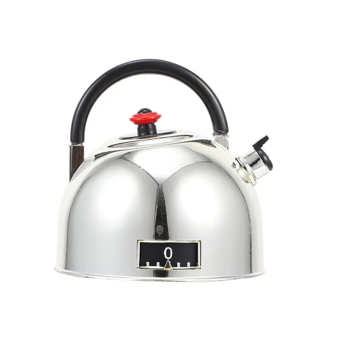 Wind-Up Mechanical Timer Featuring Kettle Aesthetic for Kitchen Cooking Baking and Study 60-Minute Countdown Accuracy