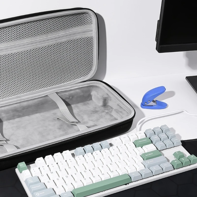 U55C Compact Keyboard Storage Bag Shockproof EVA Keypanel Organiser Case Scratch Resistant For Easy Transport Black