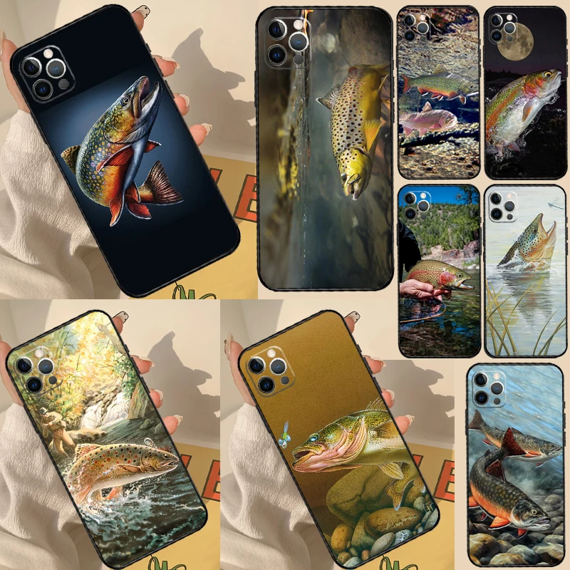 Memancing Ikan Trout untuk OPPO Reno 14 12 11 10 13 Pro 8T 11F 12F 13F 14F 7 8 Lite OPPO Temukan X8 X6 X5 Pro Case