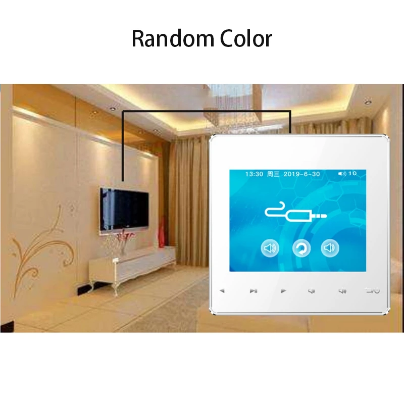 Mini Bluetooth 5.0 Wall Audio Sound Power Amplifier Background Music System Stereo Music Center For Hotel,Random Color