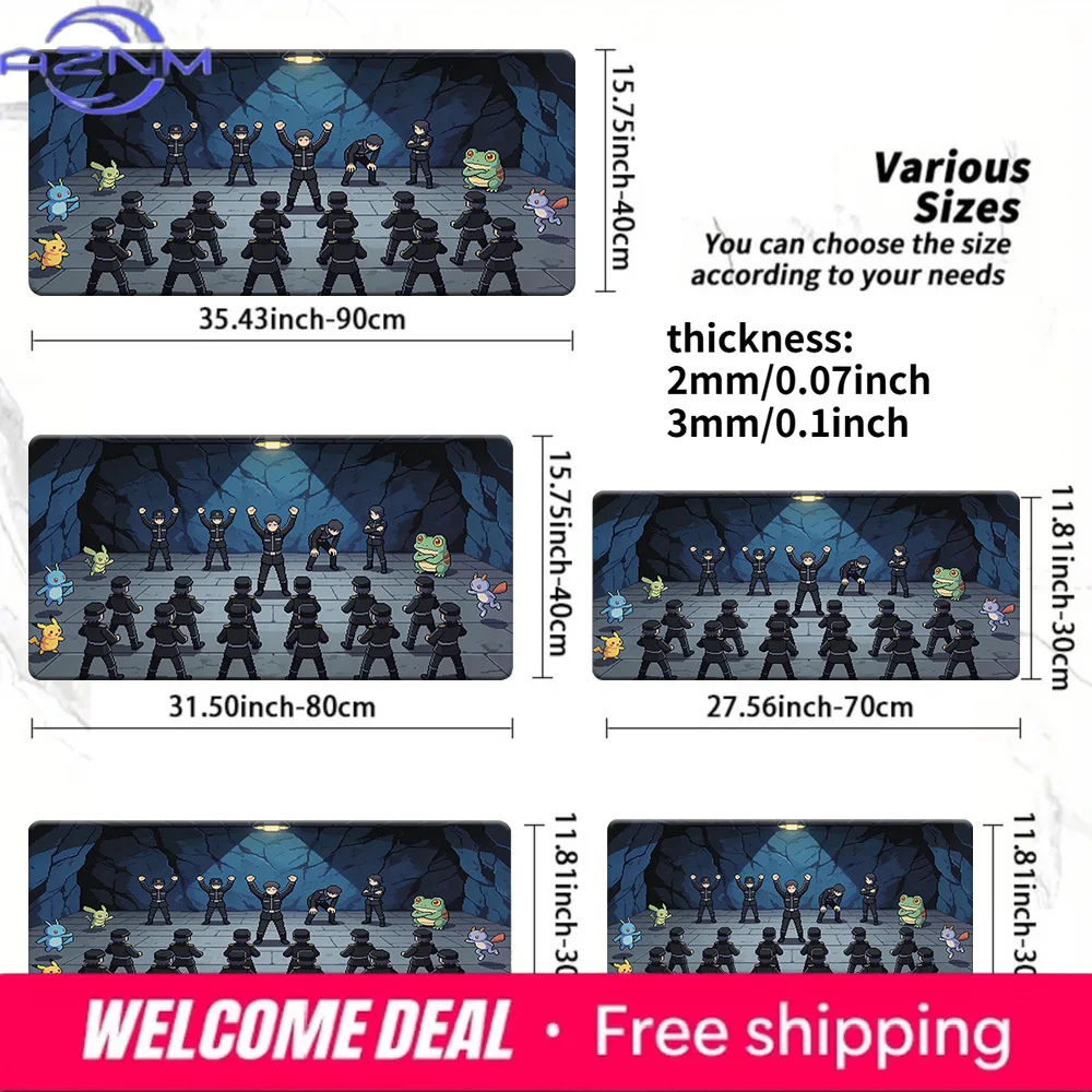 Pokemon Ash & Eevee Starry Desert TCG Playmat Non-Slip Washable Gaming Mouse Pad